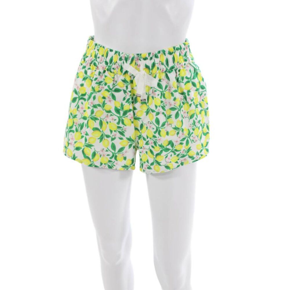 Cami NYC Women Casual Multicolor Lemon Floral Shorts Size 2XS